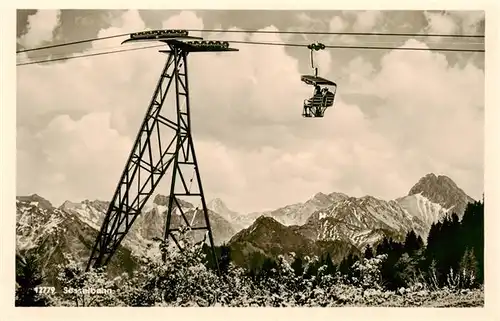 AK / Ansichtskarte  Obersdorf_Bad_Mitterndorf Sesselbahn Schoenblick Schrattenwang mit Schneck Hochvogel Hoefats Obersdorf_Bad_Mitterndorf