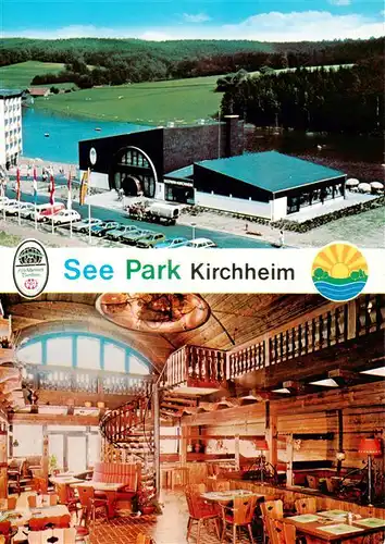 AK / Ansichtskarte 73881838 Kirchheim_Hessen See Park Restaurant Kirchheim Hessen