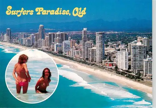 AK / Ansichtskarte  Queensland Sand sun and beautiful girls at Surfers Paradise Old  Queensland