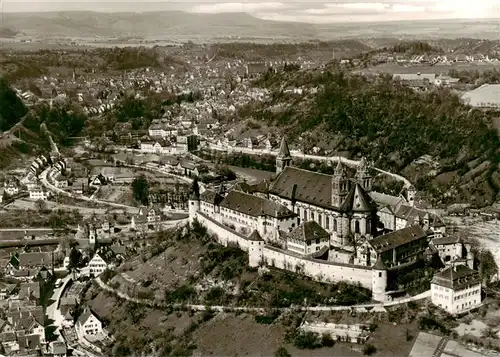 AK / Ansichtskarte  Steinbach_Schwaebisch_Hall Schloss Comburg Kath Kirche Fliegeraufnahme Steinbach_Schwaebisch_Hall