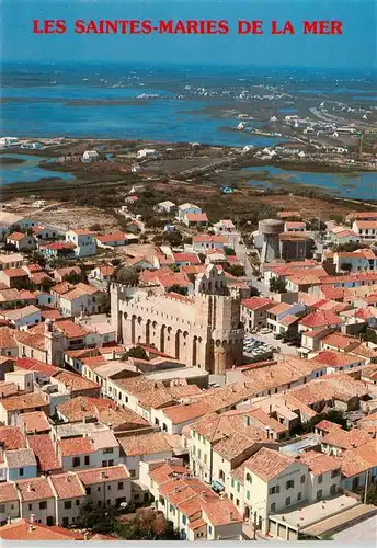 AK / Ansichtskarte  Les_Saintes-Maries-de-la-Mer Vue aerienne Les