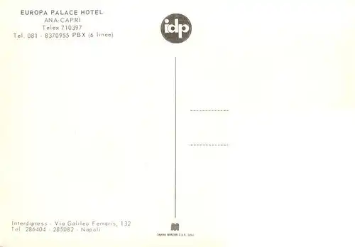 AK / Ansichtskarte  Ana_Capri_Anacapri_IT Europa Palace Hotel Pool 