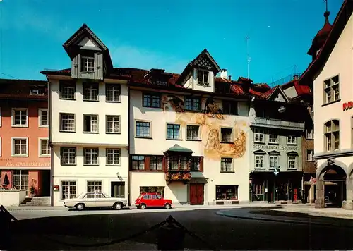 AK / Ansichtskarte  St_Gallen_SG Haus Greif mit Fresko St_Gallen_SG