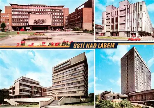 AK / Ansichtskarte  Usti_nad_Labem_Aussig_CZ KNV Obchodni dum Labe Budova CSP Interhotel Bohemia 