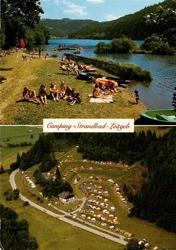 AK / Ansichtskarte  Steuerberg_Goggausee_Kaernten_AT Camping Strandbad Leitgeb Fliegeraufnahme 