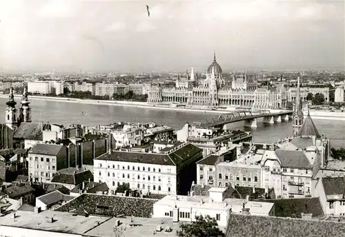 AK / Ansichtskarte  Budapest_HU Panorama am Donauufer 