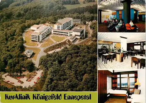 AK / Ansichtskarte  Ennepetal Kurklinik Koenigsfeld Fliegeraufnahme Foyer Speisesaal Zimmer Ennepetal