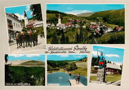 AK / Ansichtskarte 73882100 Sirnitz_Albeck_Kaernten_AT Dorfkapelle Panorama Blick auf Julier Schwimmbad Tattermann 