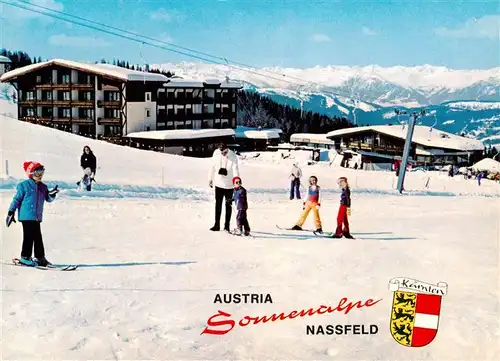 AK / Ansichtskarte 73882101 Nassfeld_Kaernten_AT Sonnenalpe Alpenhotel Wulfenia und Alpensport Schwarzenlander 
