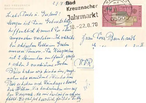 AK / Ansichtskarte  Bad_Kreuznach Bahnhofsvorplatz Cafe Pavillon Bad_Kreuznach