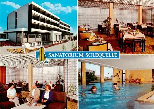 AK / Ansichtskarte  Bad_Westernkotten Sanatorium Solequelle Hallenbad Speisesaal Aufenthaltsraum Bad_Westernkotten