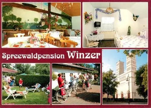 AK / Ansichtskarte  Straupitz Spreewaldpension Winzer Gaststube Garten Fremdenzimmer Straupitz