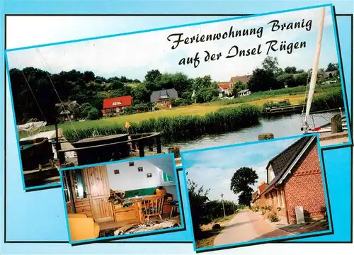 AK / Ansichtskarte  Moritzdorf_Sellin_Ostseebad_Ruegen Ferienwohnungen Branig Bootssteg 