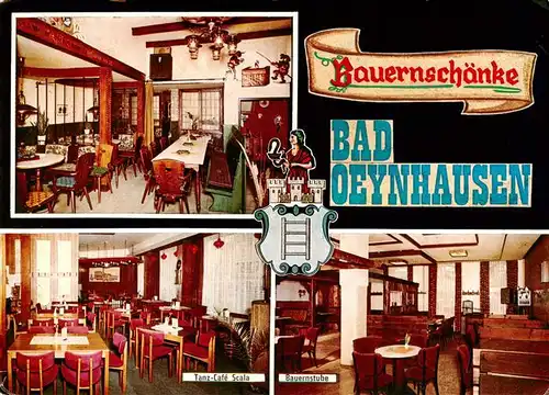 AK / Ansichtskarte 73882359 Bad_Oeynhausen Bauernschaenke Tanz-Café Scala Bauernstube Lieder Bad_Oeynhausen
