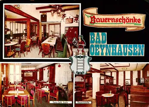 AK / Ansichtskarte  Bad_Oeynhausen Bauernschaenke Tanz-Café Scala Bauernstube Lieder Bad_Oeynhausen