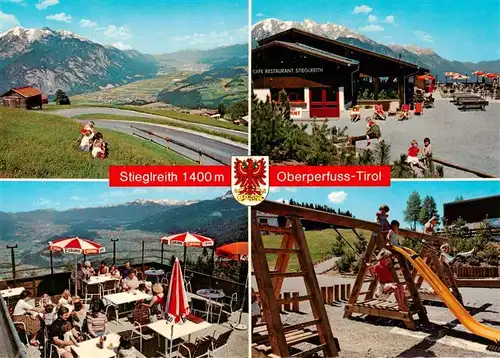 AK / Ansichtskarte  Oberperfuss_Tirol_AT Café Bergrestaurant Stieglreith Sonnenterrasse Fernsicht Alpenpanorama 