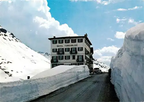 AK / Ansichtskarte  Furkapasshoehe Hotel Furkablick im Fruehsommer Furkapasshoehe