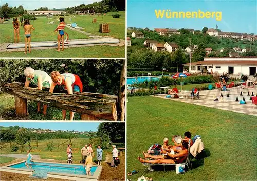 AK / Ansichtskarte  Wuennenberg Fliegeraufnahme Minigolf Kneippanlagen Freibad Wassertretanlage Wuennenberg