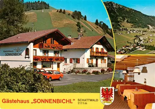 AK / Ansichtskarte  Schattwald_Tirol_AT Gaestehaus Sonnenbichl Gaststube Panoraa 