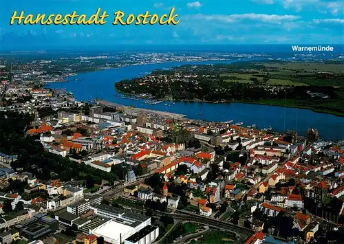 AK / Ansichtskarte 73882421 Rostock Fliegeraufnahme 