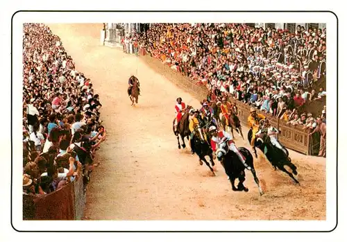 AK / Ansichtskarte  Siena_Toscana_IT Palio Pferderennen 