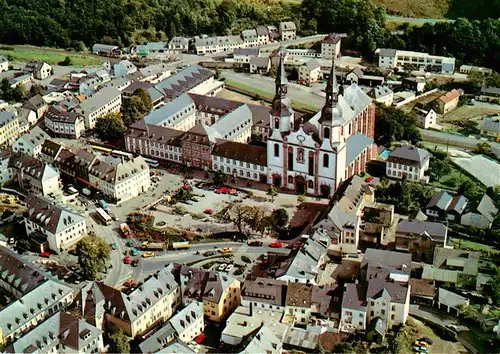 AK / Ansichtskarte  Pruem_Eifel Fliegeraufnahme mit Kloster Kirche Pruem_Eifel