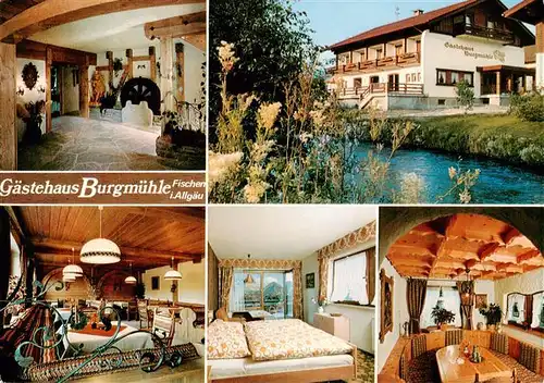 AK / Ansichtskarte  Fischen_Allgaeu Gaestehaus Burgmuehle Gastraeume Zimmer Fischen Allgaeu