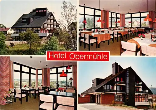 AK / Ansichtskarte  Hoexter_Weser Hotel Obermuehle Gastraeume Hoexter Weser