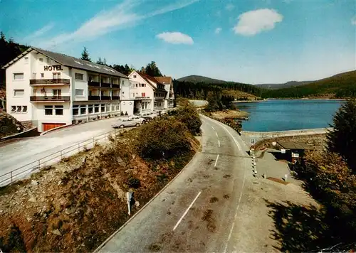 AK / Ansichtskarte  Schwarzenbachtalsperre Schwarzenbachhotel Schwarzenbachtalsperre