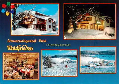 AK / Ansichtskarte 73882619 Herrenschwand_Todtnau_BW Schwarzwaldgasthof Hotel Gastraum Winterlandschaften 