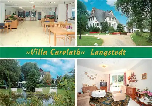 AK / Ansichtskarte 73882635 Langstedt Seniorenwohnpark Villa Carolath Gastraum Garten Appartement Langstedt