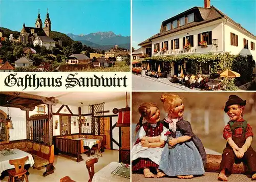 AK / Ansichtskarte  Maria_Saal_Kaernten Kirche Gasthaus Sandwirt Gastraum Puppen Maria_Saal_Kaernten