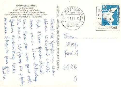 AK / Ansichtskarte  Bad_Kreuznach Caravelle Hotel im Oranienpark  Bad_Kreuznach