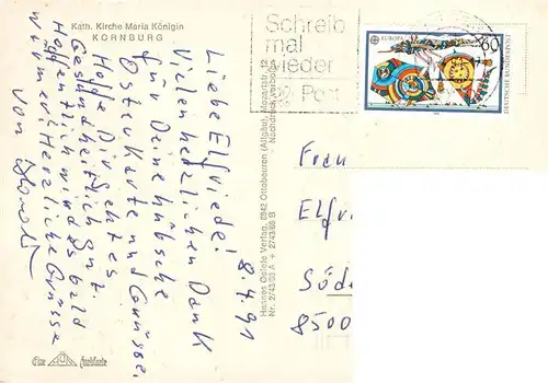 AK / Ansichtskarte  Kornburg Kath Kirche Maria Koenigin Inneres Kornburg