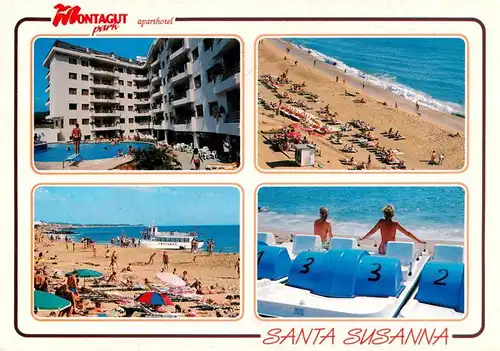 AK / Ansichtskarte  Santa_Susanna_Cataluna_ES Montagut Park Aparthotel Strandpartien 