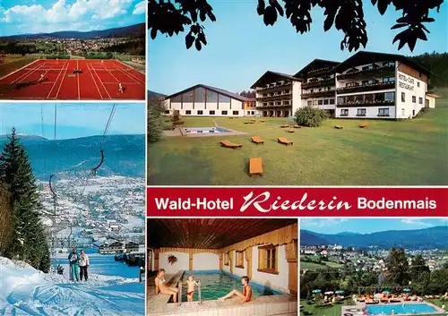 AK / Ansichtskarte  Bodenmais Wald Hotel Riederin Tennisplaetze Skilift Hallen und Freibad Bodenmais