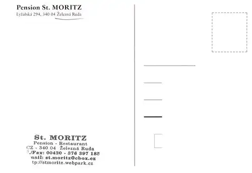 AK / Ansichtskarte  Zelezna_Ruda_Markt_Eisenstein_CZ Pension St Moritz 