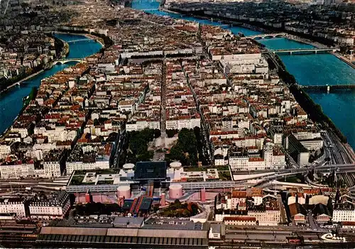 AK / Ansichtskarte  Lyon_69_Rhone Centre dechange Perrache place Carnot rue Victor Hugo pietonniere Bellecour Vue aerienne 