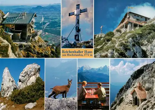 AK / Ansichtskarte  Bad_Reichenhall Reichenhaller Haus am Hochstaufen Teilansichten Gemse Terrasse Staufenkapelle Bad_Reichenhall