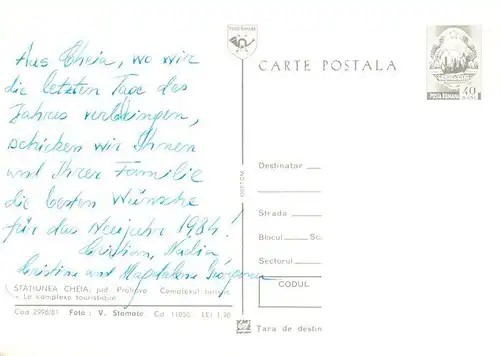 AK / Ansichtskarte  Statiunea_Cheia_Romania Le complexe touristique 
