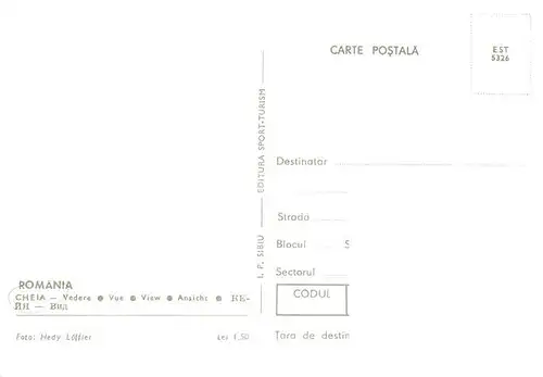 AK / Ansichtskarte  Cheia_Romania Teilansicht 