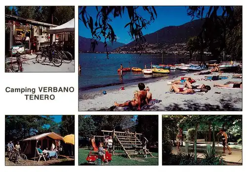AK / Ansichtskarte  Tenero_Lago_Maggiore_TI Camping Verbano Kinderspielplatz Tischtennis Strand 