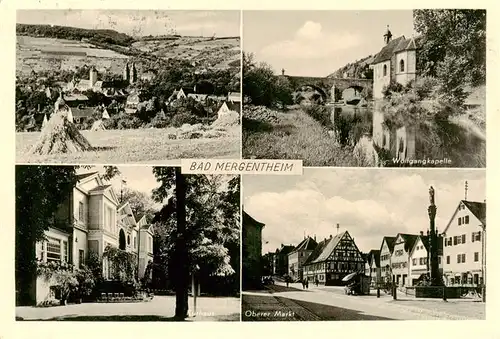 AK / Ansichtskarte  Bad_Mergentheim Panorama Wolfgangskapelle Kurhaus Oberer Markt Bad_Mergentheim