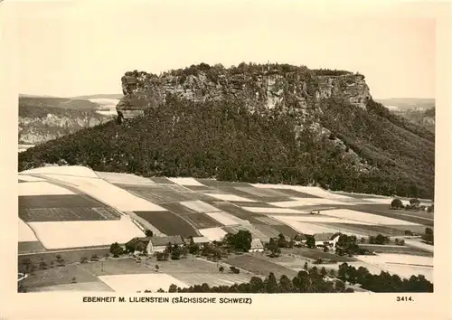 AK / Ansichtskarte  Lilienstein Fliegeraufnahme Lilienstein