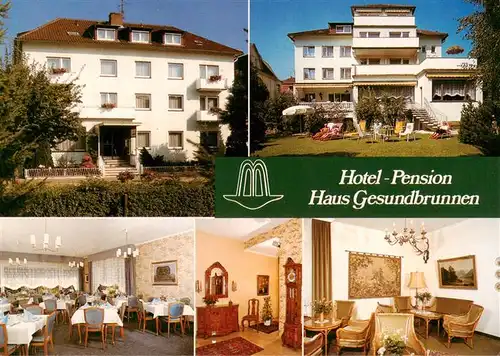 AK / Ansichtskarte  Bad_Nauheim Hotel Pension Haus Gesundbrunnen Gast und Aufenthaltsraum Liegewiese Bad_Nauheim