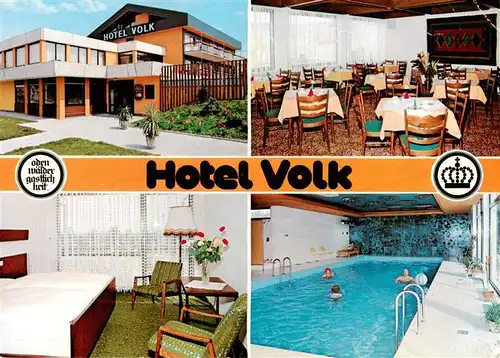 AK / Ansichtskarte 73882902 Limbach_Baden Hotel Volk Gaststube Zimmer Hallenbad Limbach_Baden