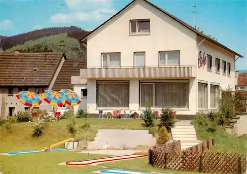 AK / Ansichtskarte 73882941 Unterharmersbach Cafe Restaurant Eckwaldblick Minigolfanlage Unterharmersbach