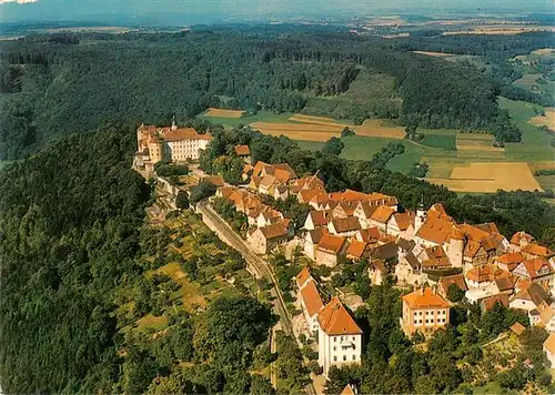 AK / Ansichtskarte  Langenburg_Wuerttemberg Schloss Fliegeraufnahme Langenburg Wuerttemberg