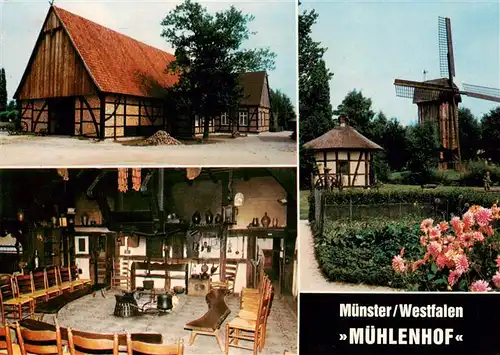 AK / Ansichtskarte  Muenster__Westfalen Muehlenhof Freilichtmuseum Windmuehle Gastraum 