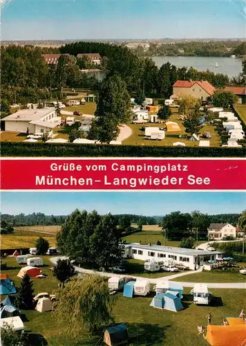 AK / Ansichtskarte 73882959 Muenchen Campingplatz Langwieder See Muenchen
